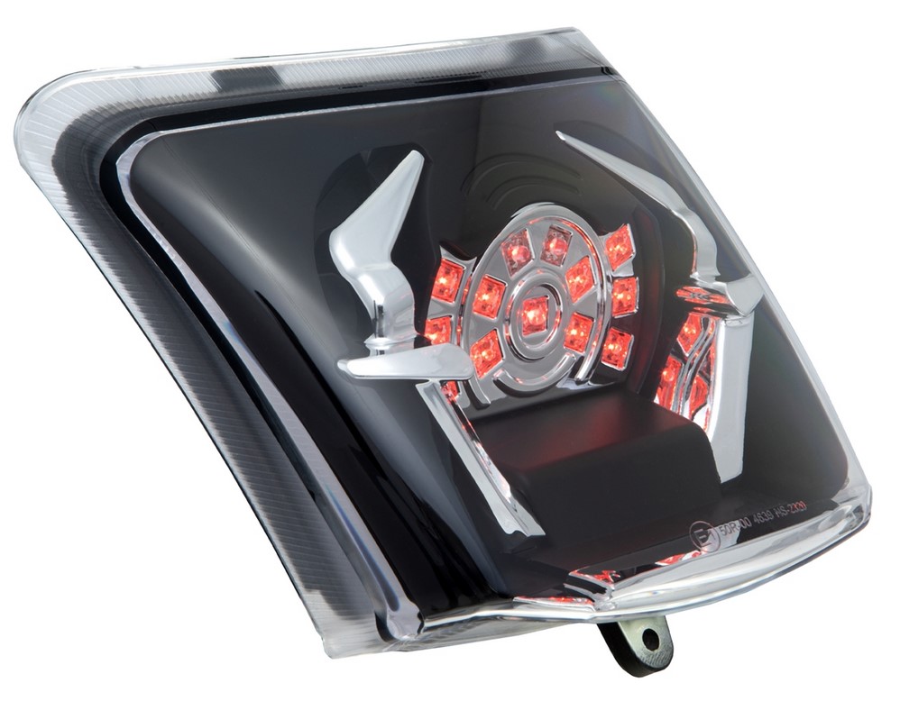 Achterlicht MK II LED voor Vespa GTS/GTS Super/GTV 125-300cc HPE ('18-), duidelijk