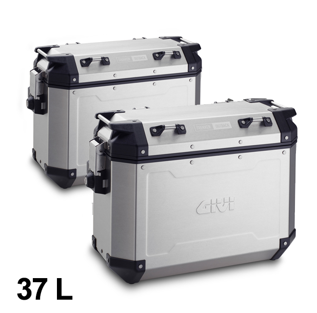 Givi aluminium zijkofferset Trekker Outback 37L Monokey