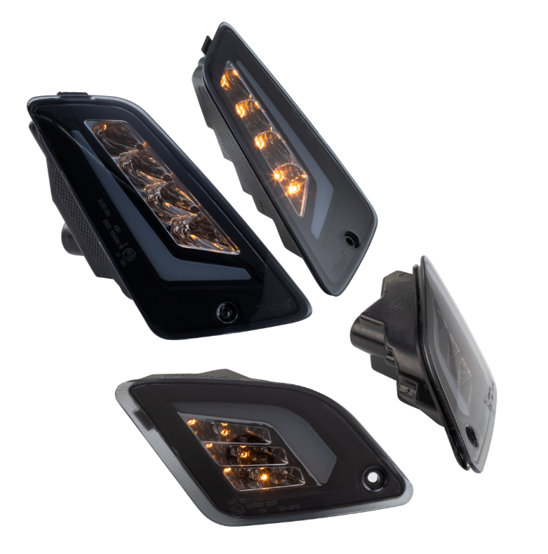Knipperlichtset ZELIONI voor & achter voor Vespa GTS/GTS Super/GTV 125-300cc, getint