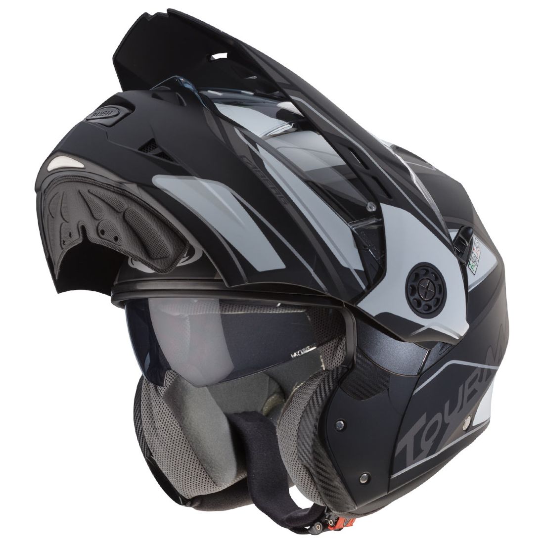 Caberg helm Tourmax Marathon, mat zwart/wit