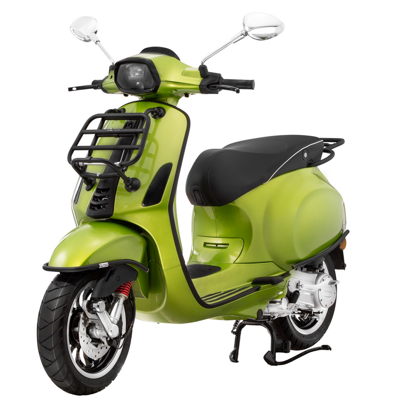 Bagagerek achteraan voor Vespa Primavera /Sprint /Elettrica 50-150ccm, mat zwart