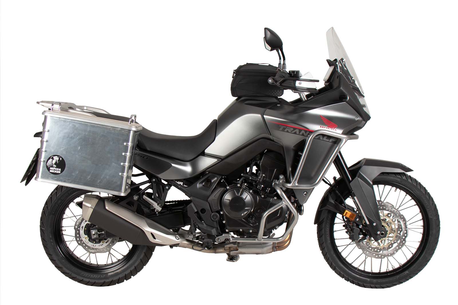Vastgeschroefde zwarte zijkofferhouders voor Honda XL 750 Transalp / E-Clutch (25-) Hepco & Becker