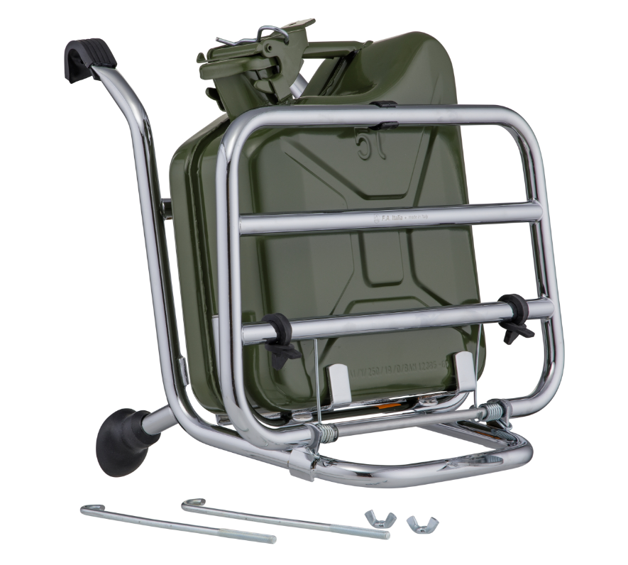 Bagagerek vooraan voor Vespa PX 80-200cc, opvouwbaar, zwart