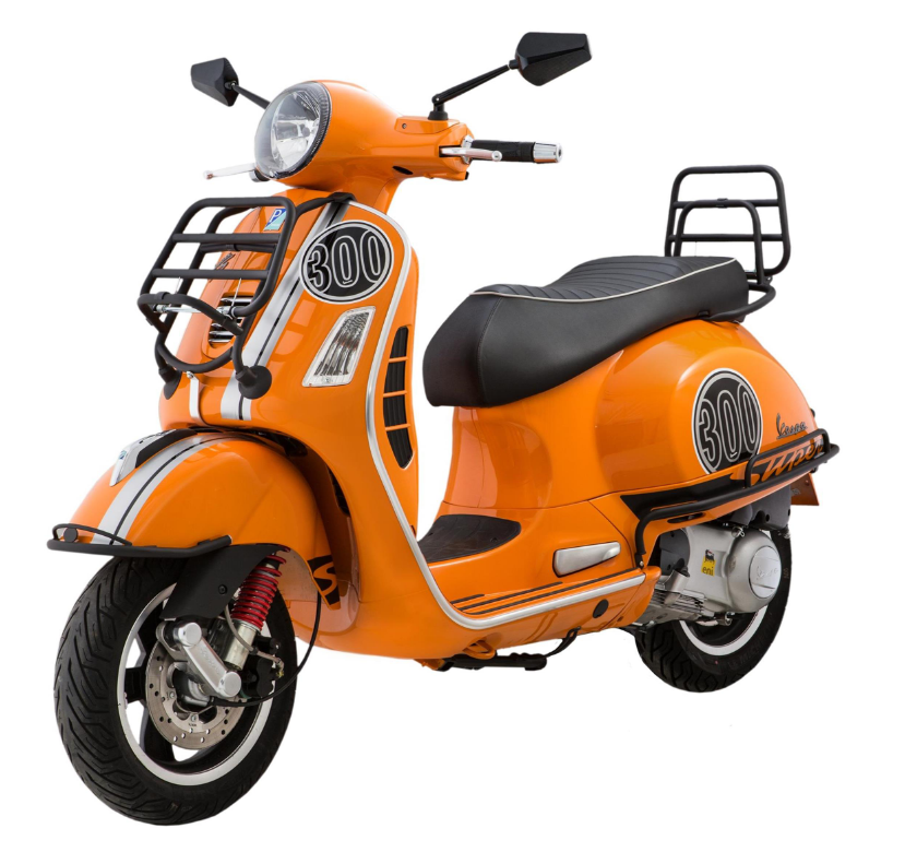 Bagagerek vooraan voor Vespa GTS/GTS Super/GTV/GT 60/GT/GT L 125-300cc, opvouwbaar, matzwart