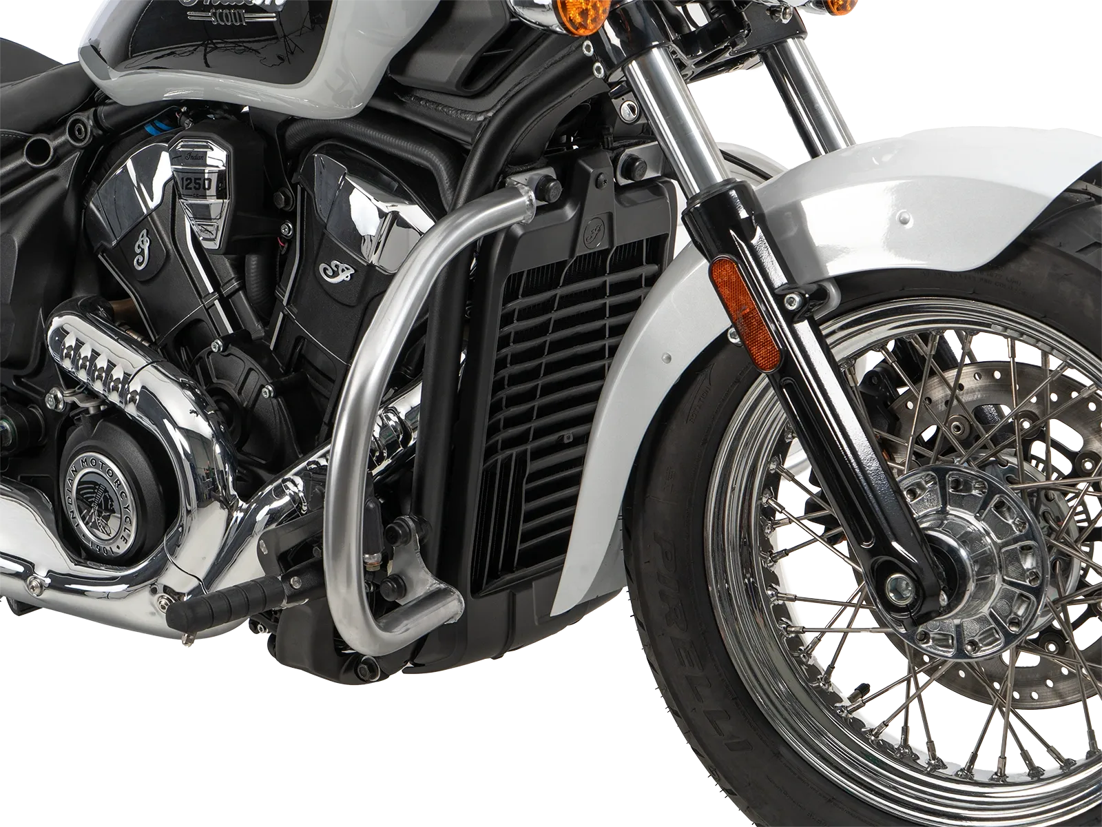 Chroom motorbeschermer voor Indian Scout Classic 1250 (25-) Hepco & Becker