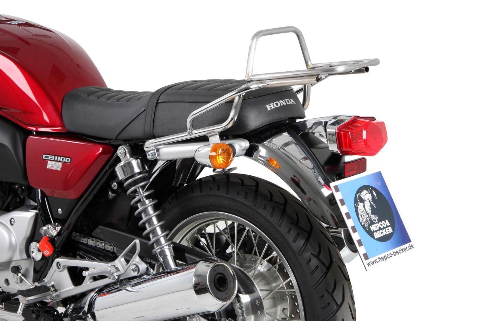Buisvormig bagagerek topkoffer chroom voor Honda CB 1100 EX (14-16) Hepco & Becker