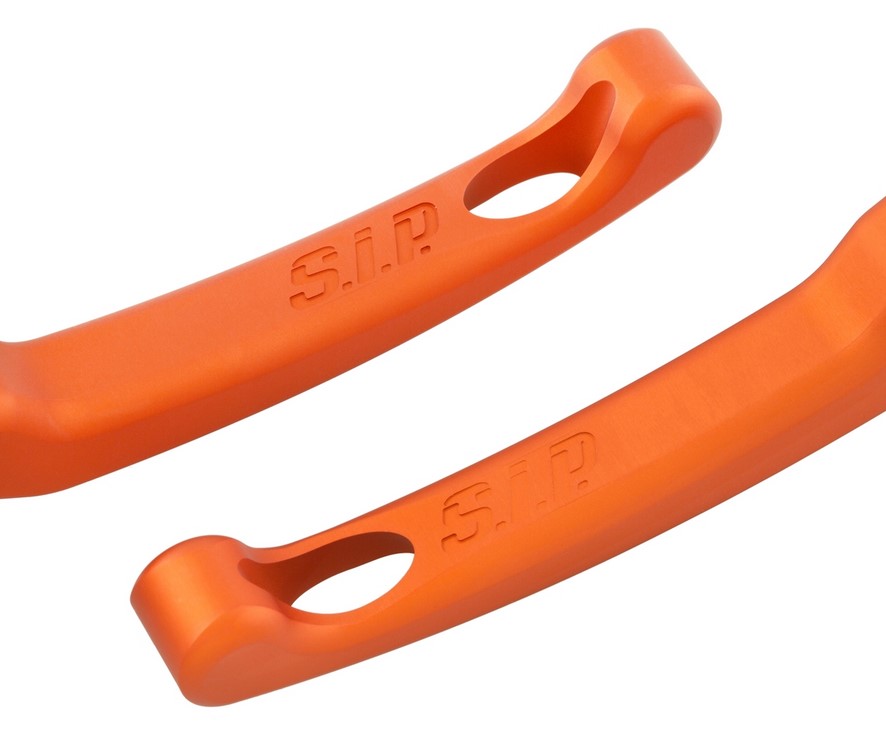 Sport remhendelset Shorty voor Vespa, rechts en links, mat oranje