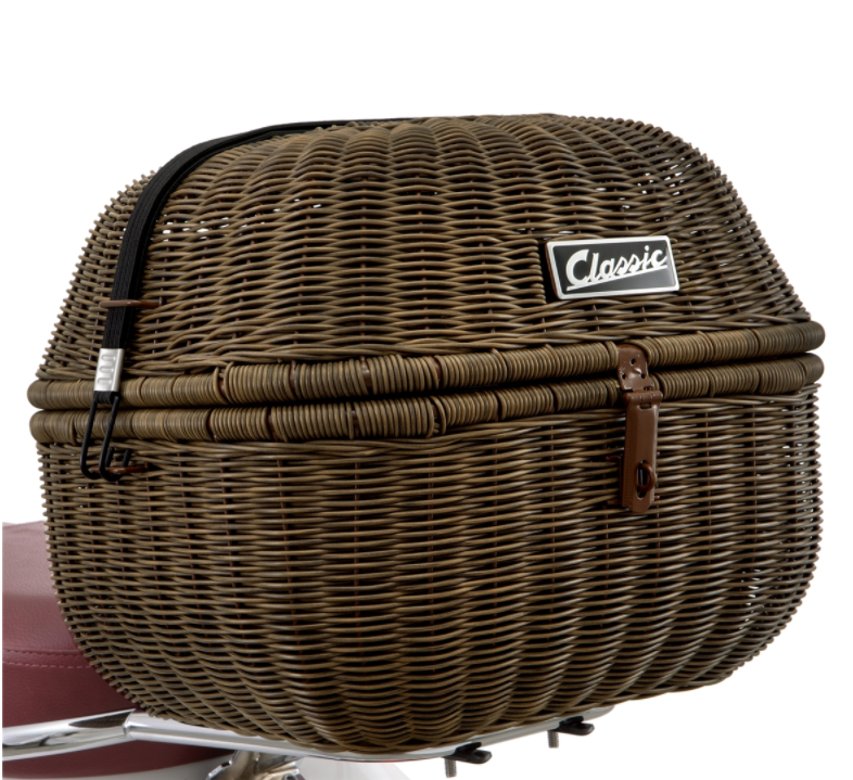 Klassiek bagagerek voor Vespa, donkerbruin
