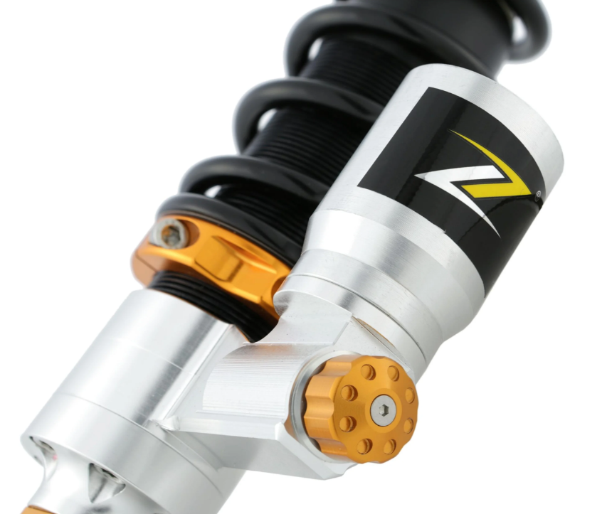 Achterschokdemper ZELIONI voor Vespa LX/LXV/S 125/150cc, zilver/oranje/zwart