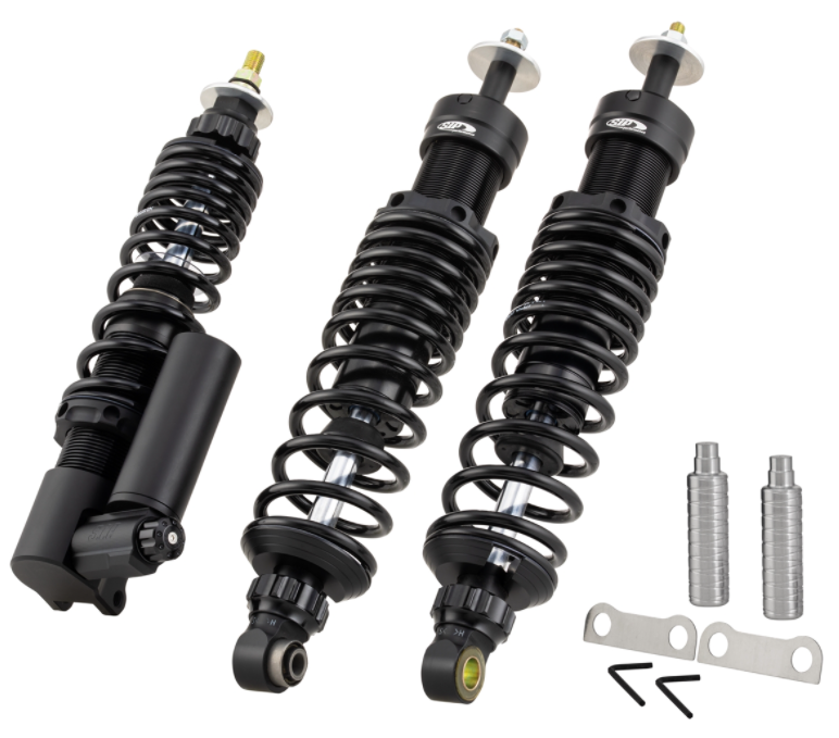 Schokdemper kit voor & achter voor Vespa GTS/GTS Super/GTV/GT 60/GT/GT L 125-300ccm, zwart mat