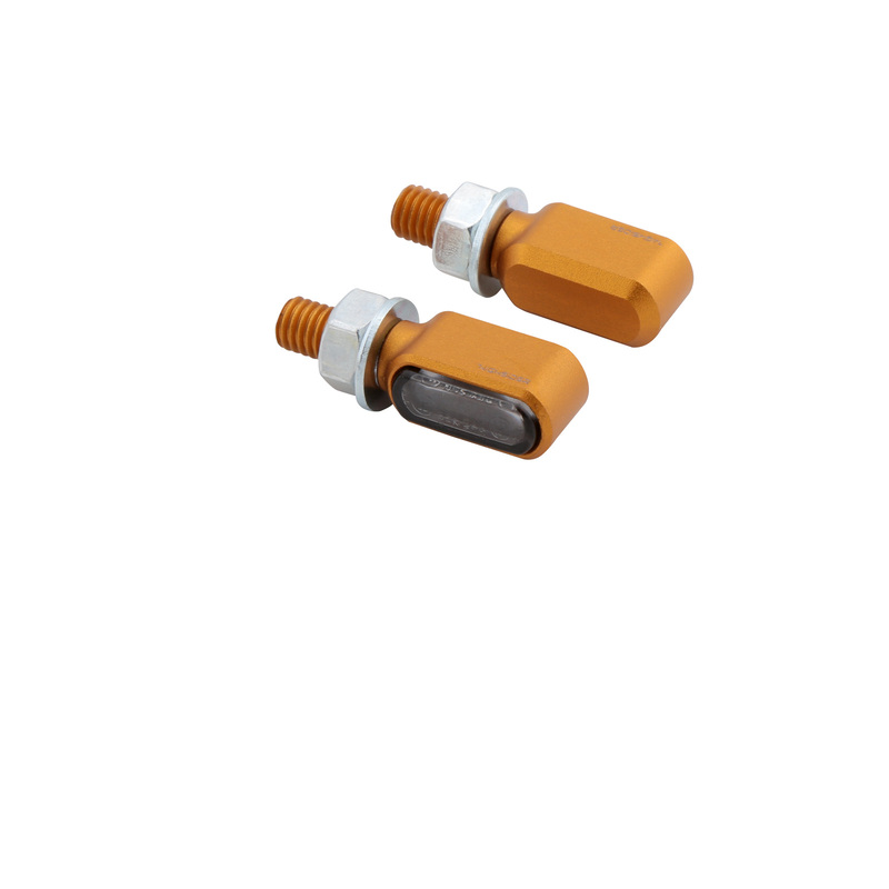 HIGHSIDER pro Little Bronx LED richtingaanwijzer/positielicht goud/getint 2in1, CNC, E-keurmerk (paar)