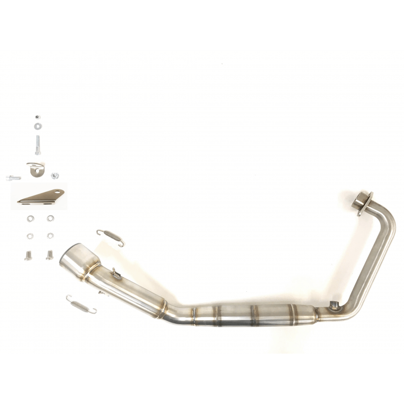 IXIL RB compleet systeem Honda CB 125 R, roestvrij staal zwart, E-keur, met katalysator, Euro4