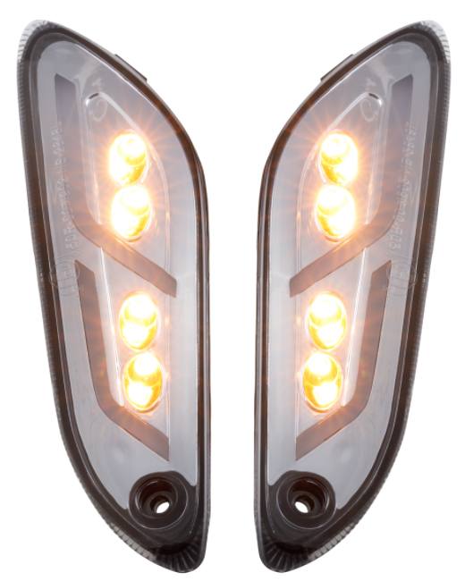 Richtingaanwijzerset voor & achter voor Vespa Primavera/Sprint 125-150cc 2T/4T AC, getint