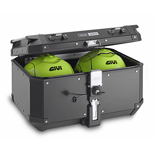 Trekker Outback 58 liter MONOKEY topkoffer aluminium zwart Givi