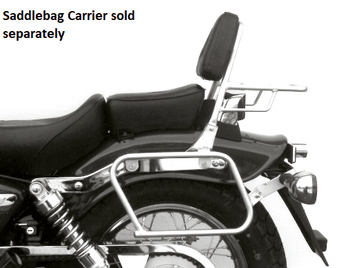 Sissybar met bagagerek chroom voor Honda CA 125 Rebel (95-01) /CMX 250 Rebel (96-01)