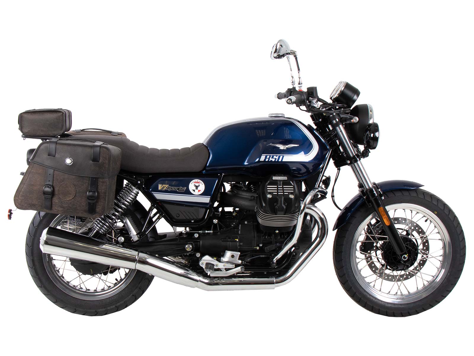 C-Bow zijdrager chroom voor Moto Guzzi V7 850 Special/Stone/Centenario (21-24) Hepco & Becker
