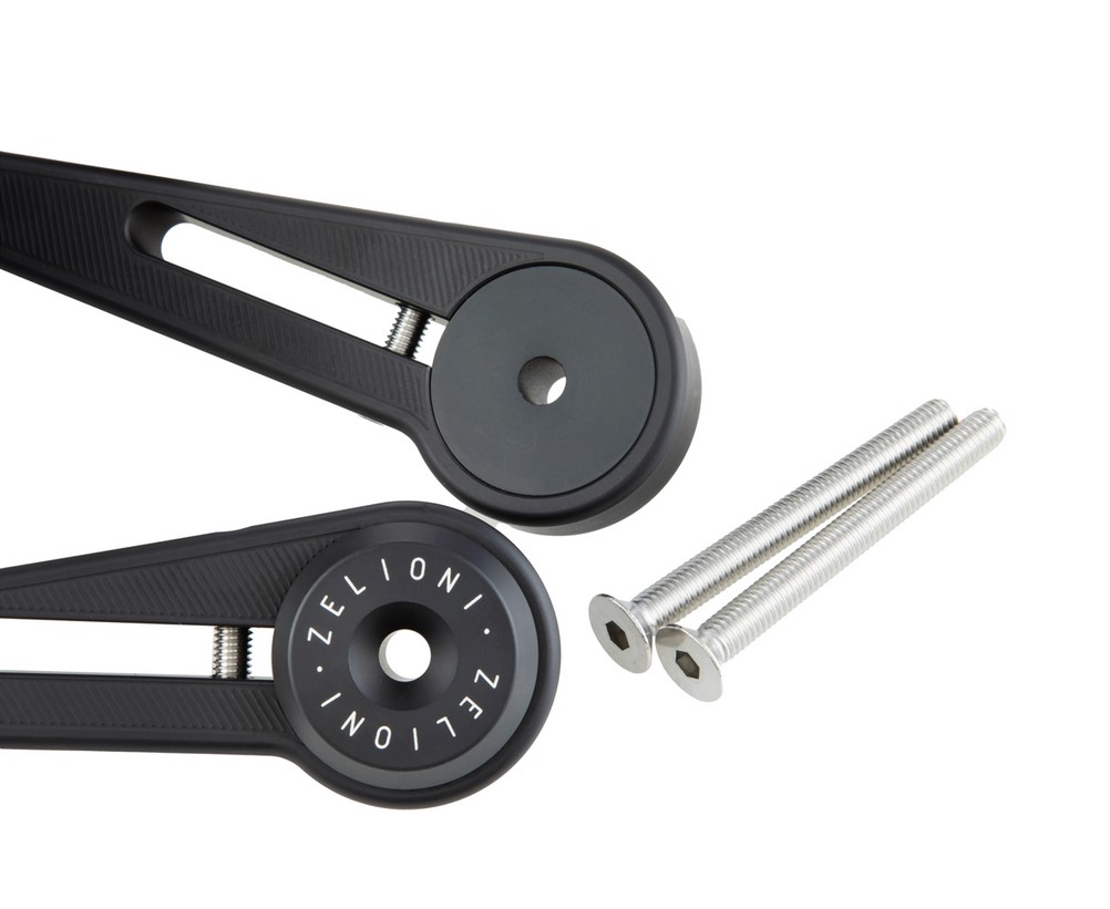 Stuurspiegel ZELIONI voor Vespa, rechts en links, mat zwart