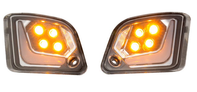 Richtingaanwijzerset voor & achter voor Vespa GTS/GTS Super/GTV/GT 60/GT/GT L ('03-'13), duidelijk