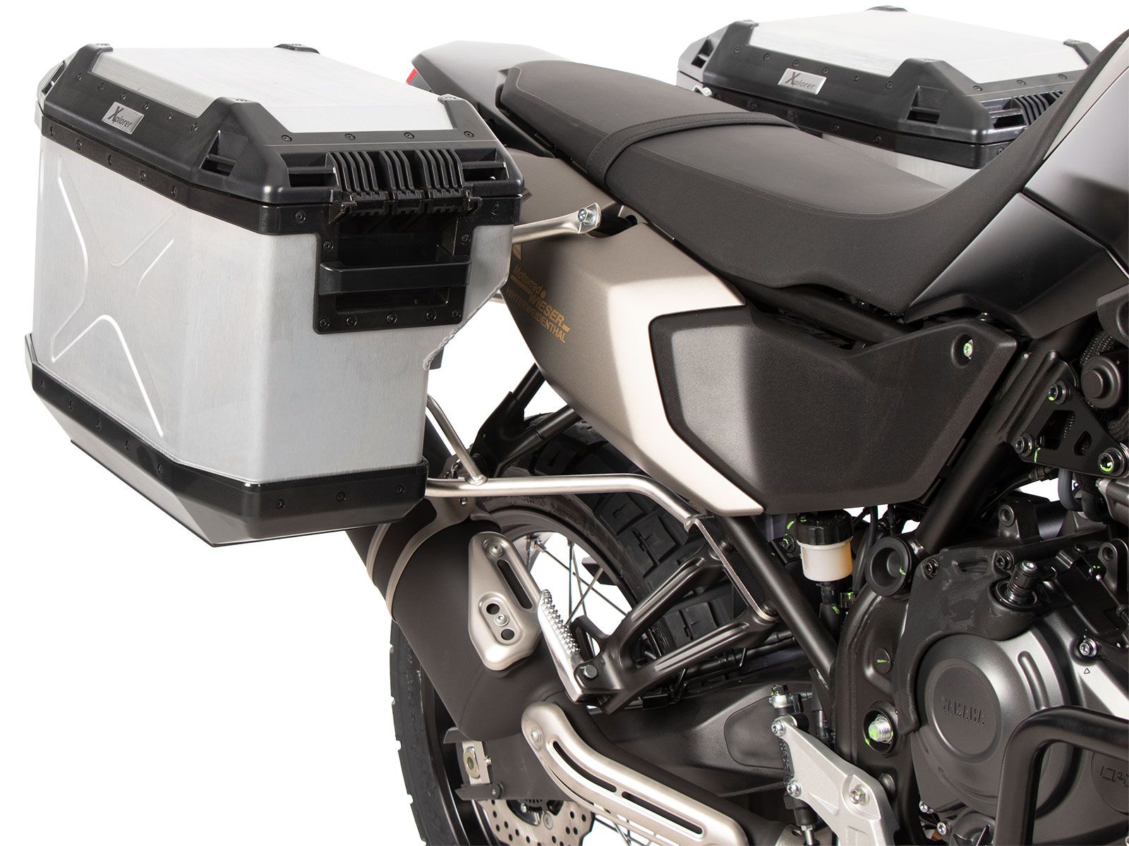 Kofferdragerset Cutout roestvrij staal incl. kofferset Xplorer Cutout zilver voor Yamaha Ténéré 700 (25-)