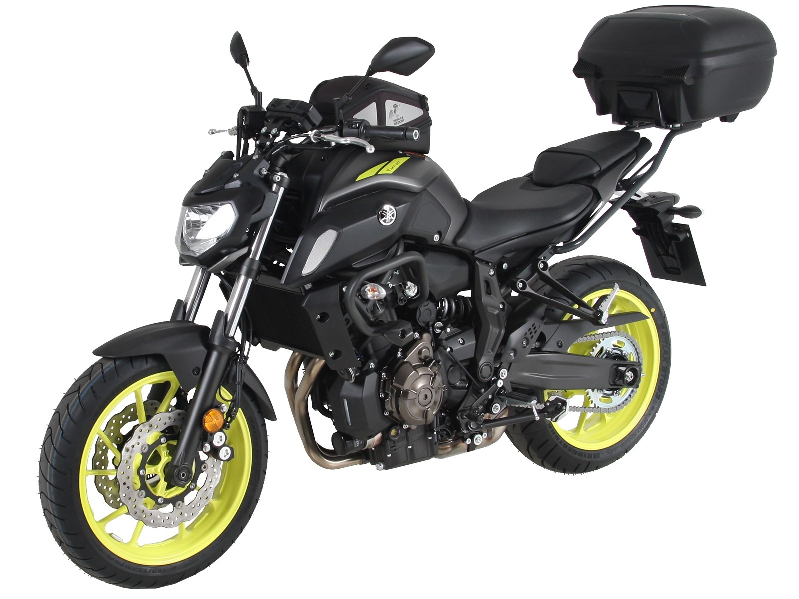 Alurack topkofferdrager antraciet voor Yamaha MT-07 (Bj.18-) Hepco & Becker