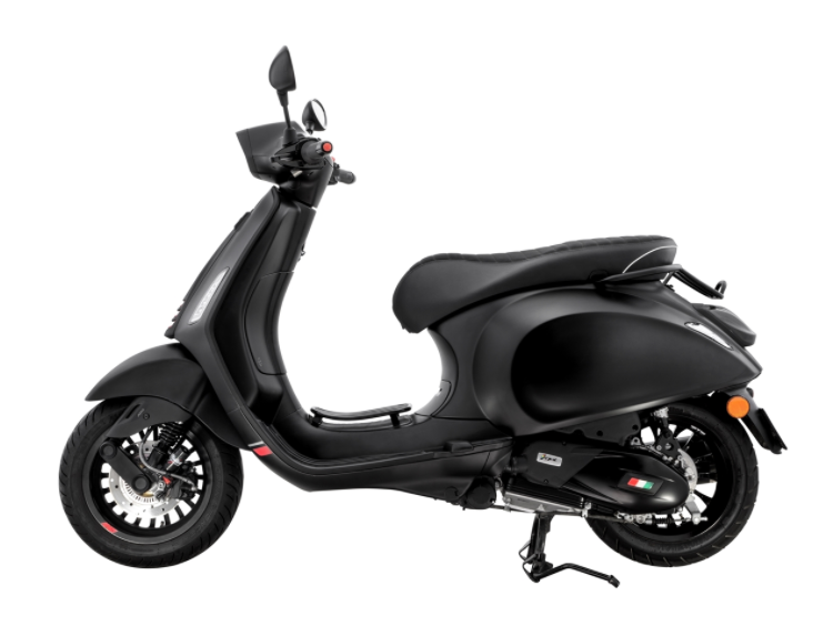 Bagagedrager/Socius Houder Zwart Mat voor Vespa Primavera/Sprint 50-150ccm 2T/4T AC