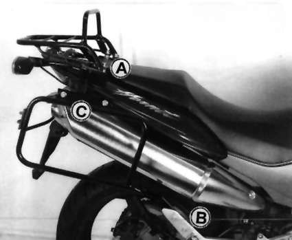 Buisvormig bagagerek topkoffer drager en zijkoffer drager voor Honda CB 600 F Hornet (03-06)