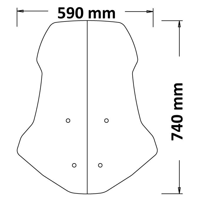 Blank windscherm voor Honda ADV 350 (22-24)