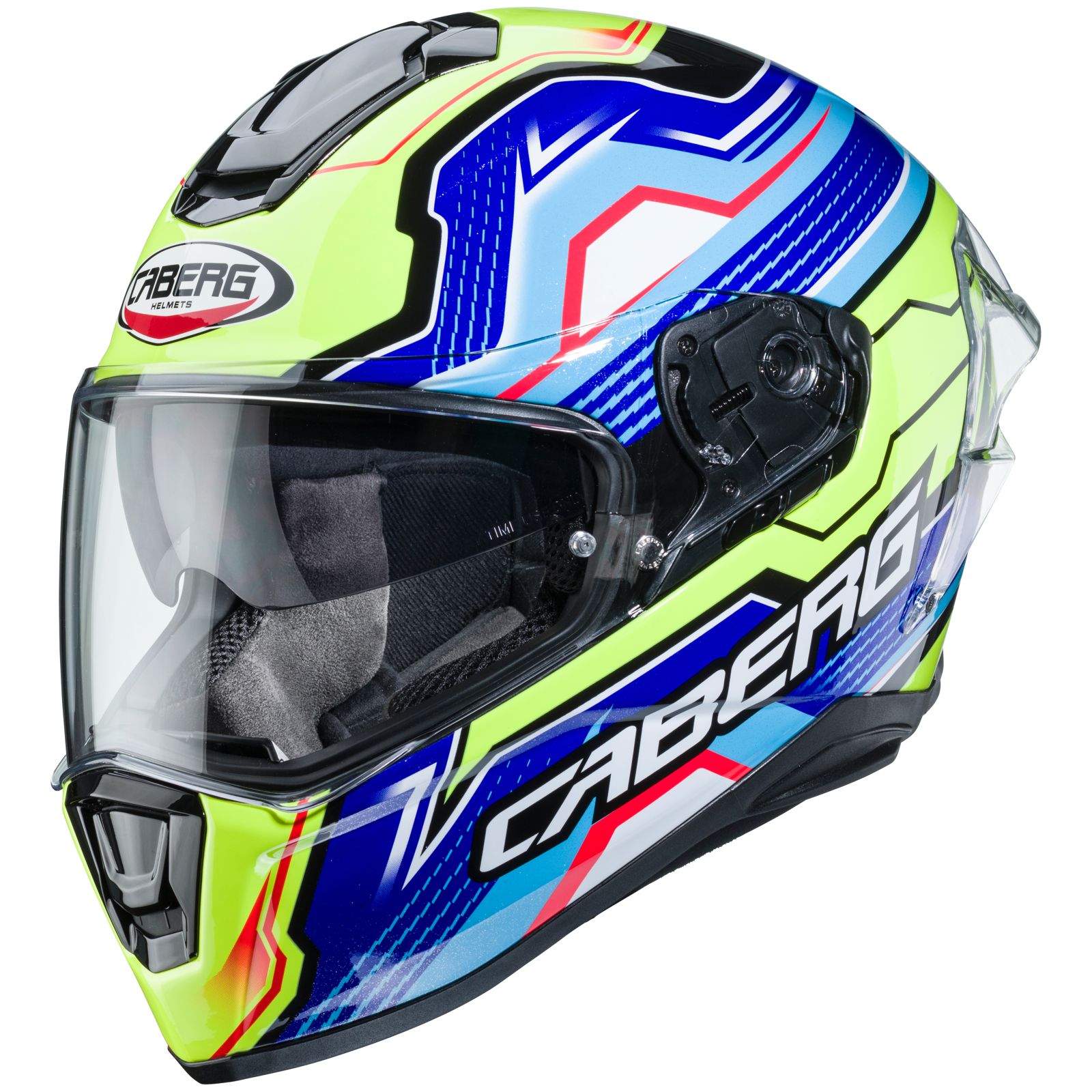 Caberg Helm Drift Evo LB29, zwart/blauw-fluo-geel