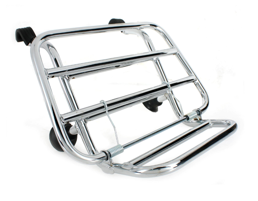Bagagerek vooraan voor Vespa GTS/GTS Super/GTV/GT 60/GT/GT L 125-300cc, opvouwbaar, chroom