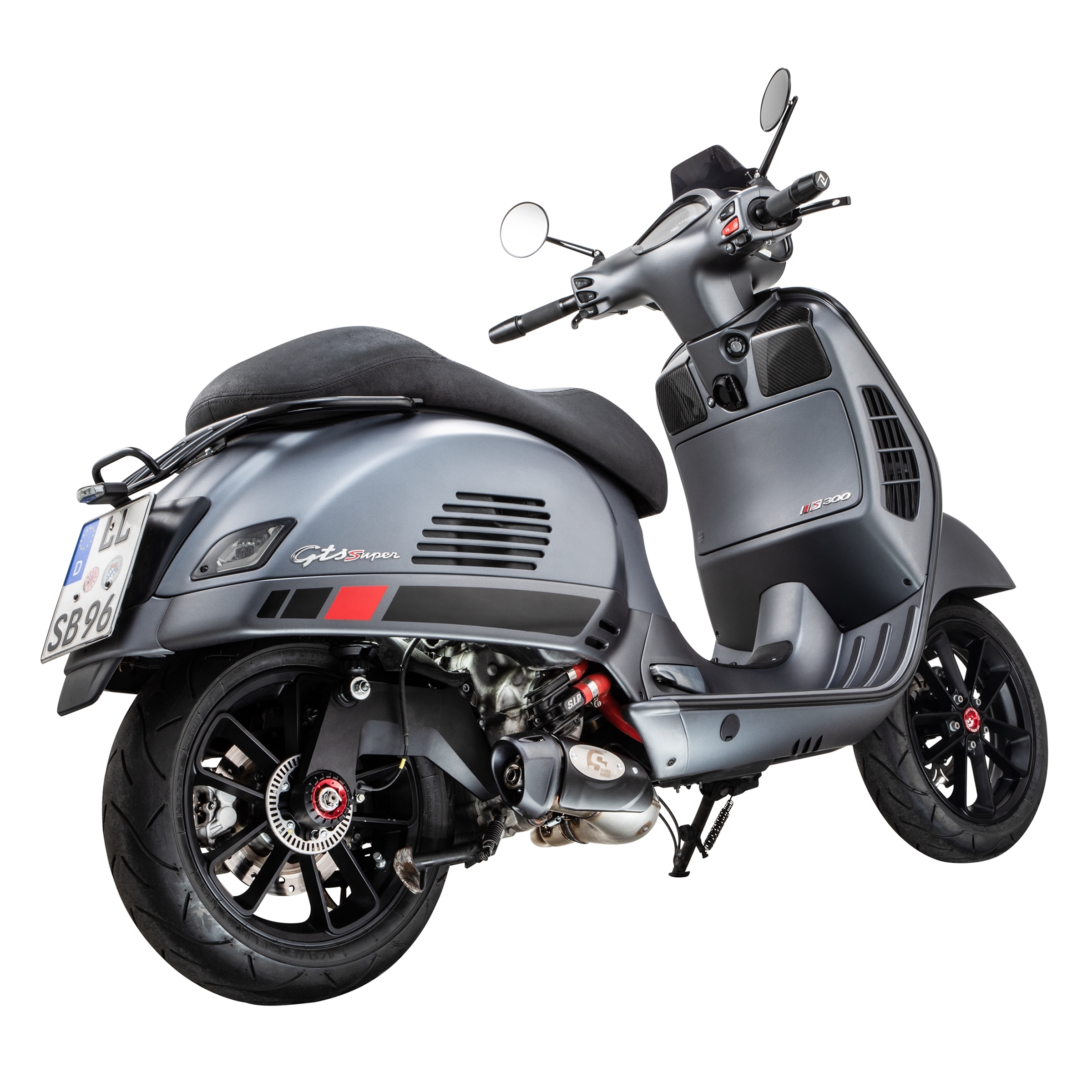 Racing uitlaat voor Vespa GTS/GTS Super/GTV/GT 60 125-300cc d.w.z., 4T, LC, roestvrij staal