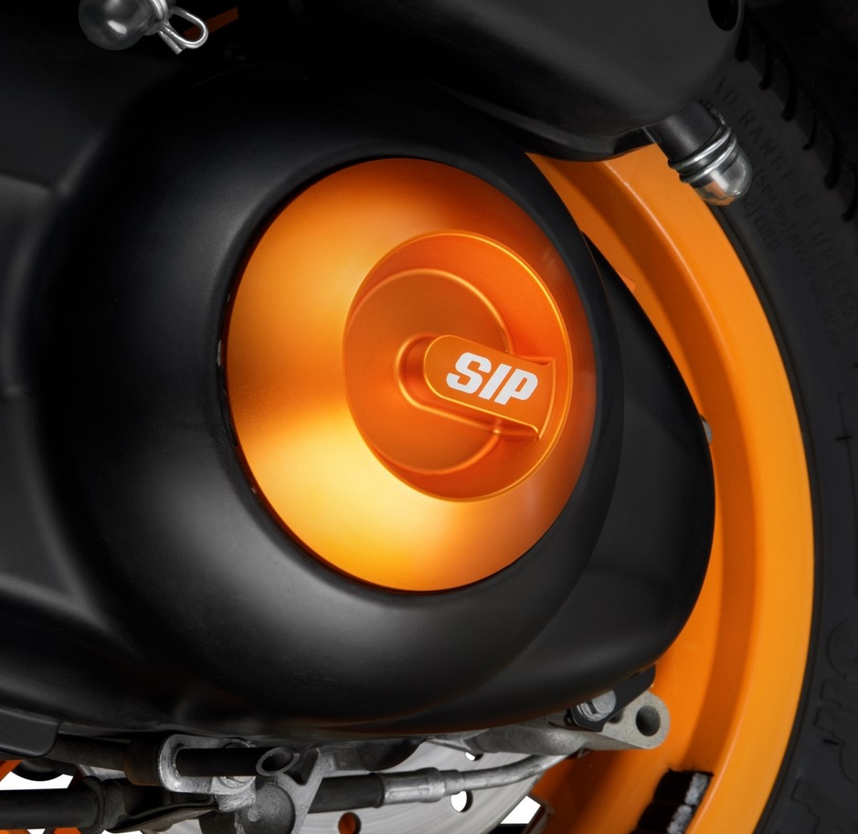 Deksel vario voor Vespa, mat oranje