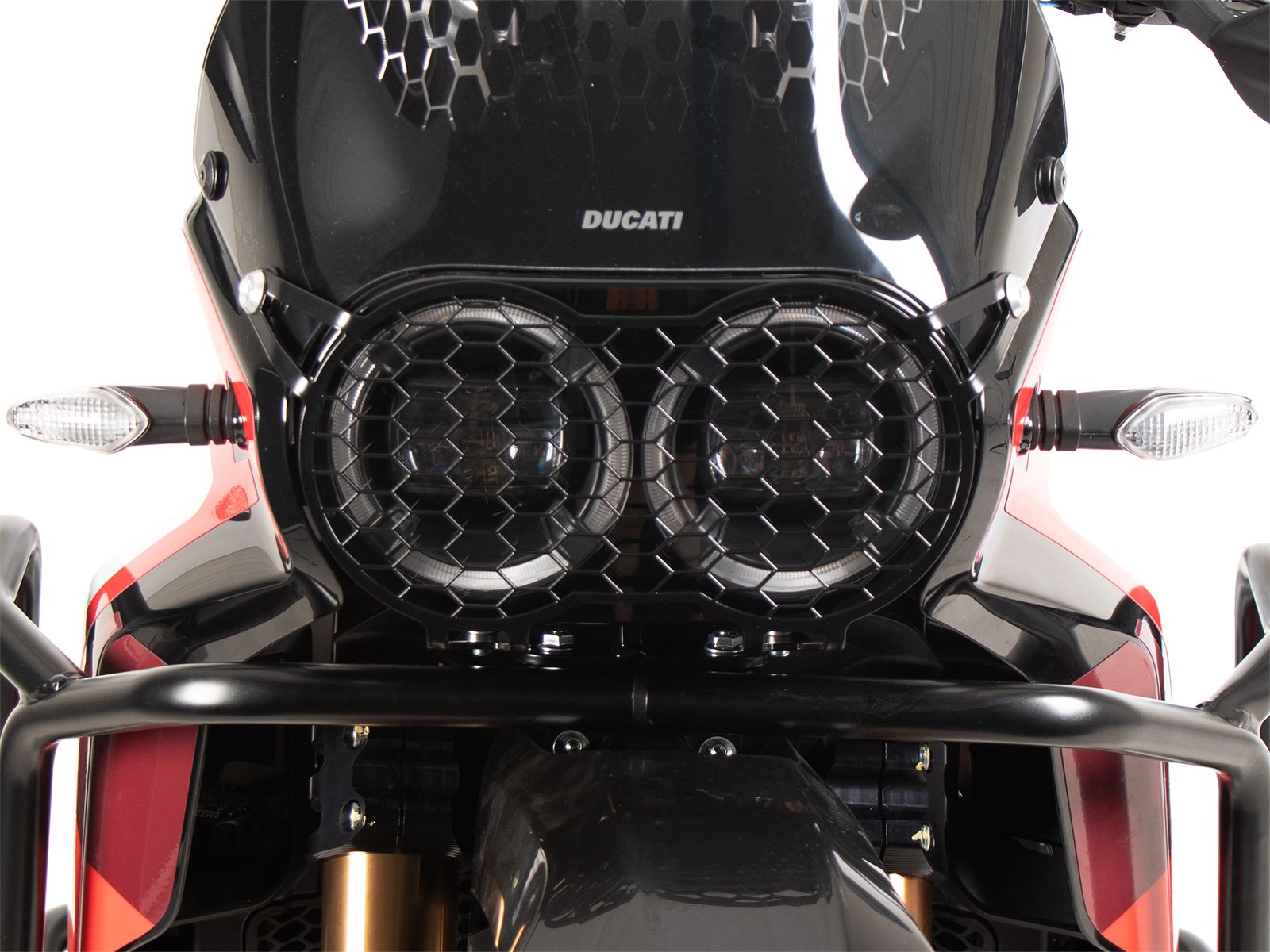 Lampbeschermer zwart voor Ducati Desert X Rally (24-) Hepco & Becker