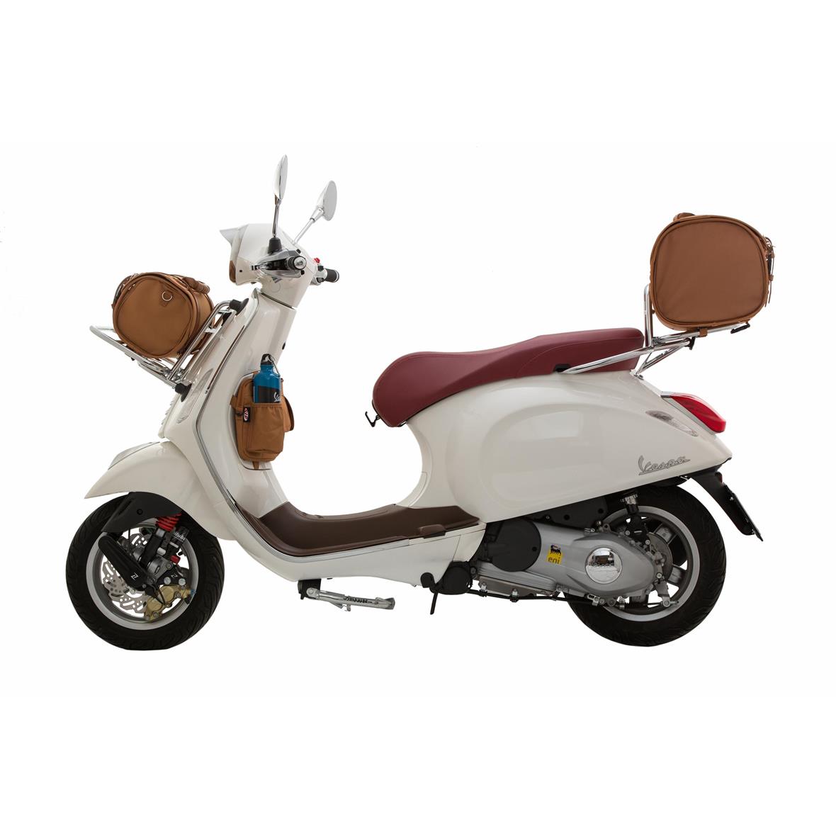 Classic" grote tas voor bagagedrager voor Vespa - bruin, nylon
