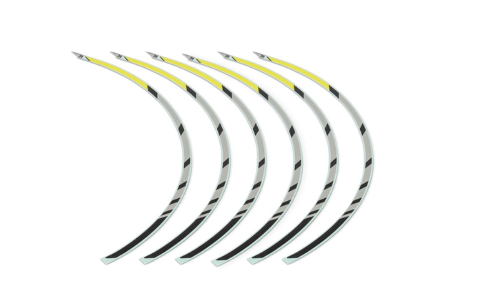 Set velgstickers *Y-196* LEMON ICE YELLOW Origineel Honda