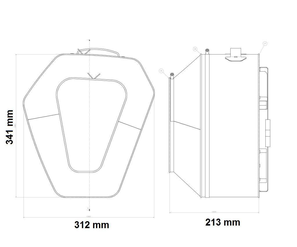 Zijtassen 2 x 14 liter voor Kawasaki Ninja 650 / Z 650/S Origineel