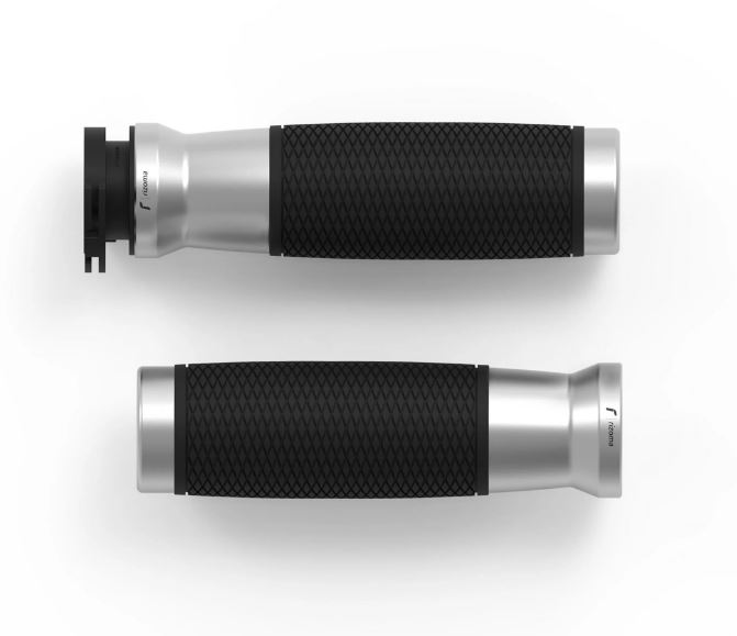 Handvatten RIZOMA Urlo RS Ø 22/24 mm L 128 mm voor Vespa GTS/GTS Super/GTV, zilver geanodiseerd