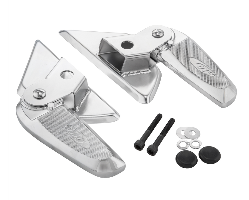 Voetsteunen rechts en links voor Vespa LX /LXV /S 50-150ccm, chroom/chroom