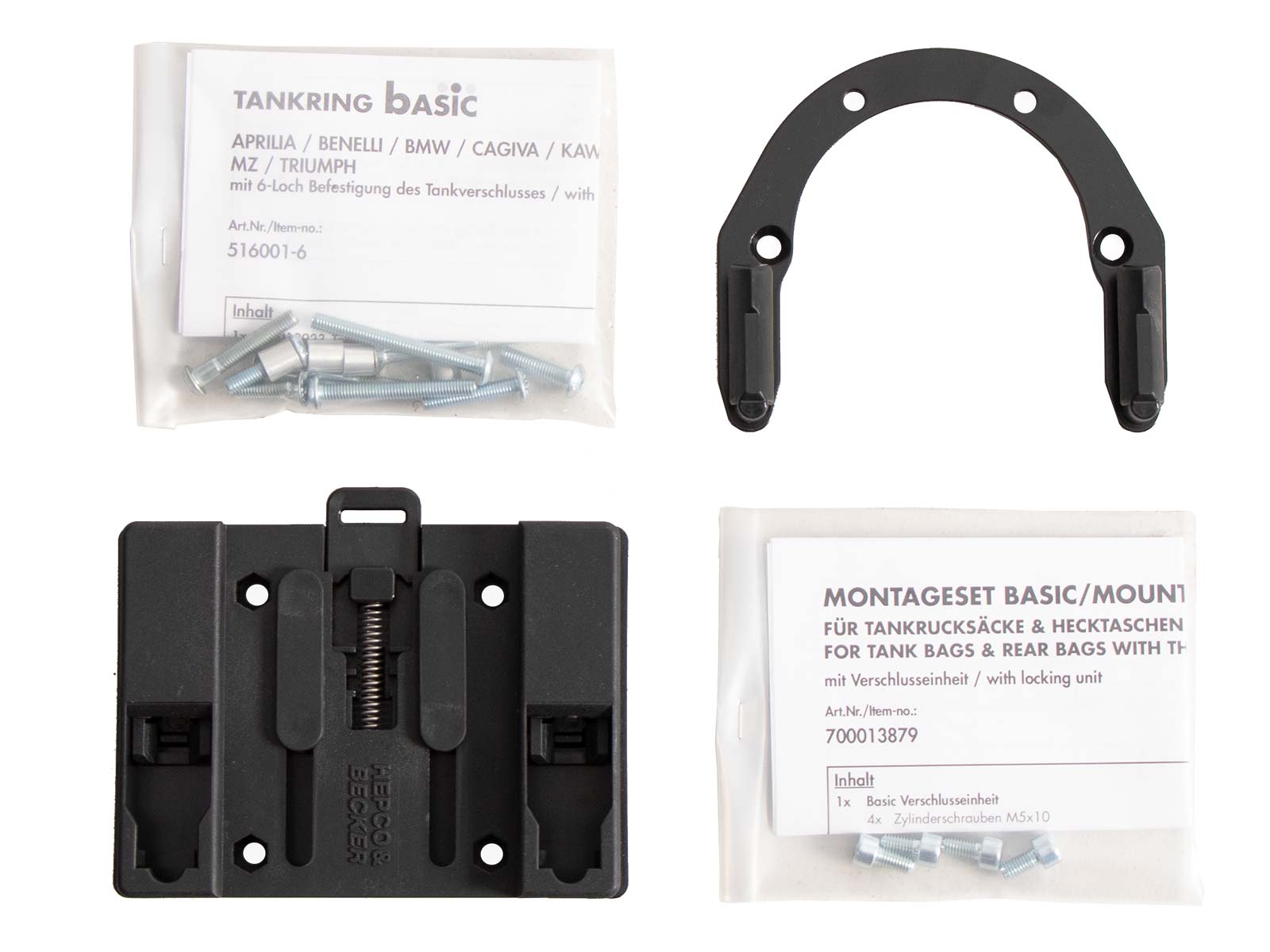 Basistankring incl. tanktasvergrendeling voor Aprilia Tuono 457 (25- ) Hepco & Becker