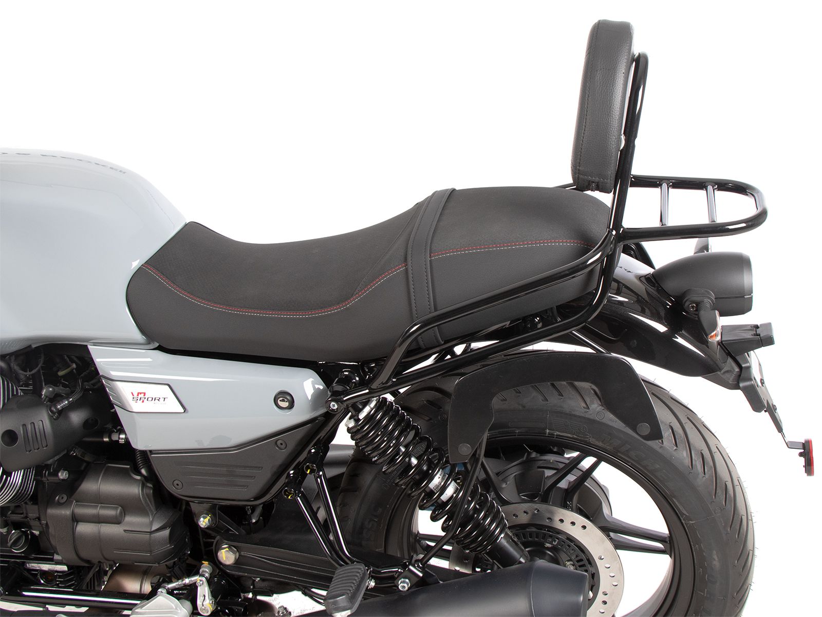 Sissybar met bagagerek zwart voor Moto Guzzi V7 850 Sport (25-) Hepco & Becker