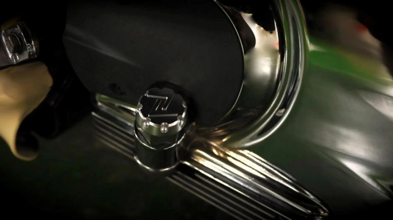 Olievuldop motorolie, oliepan ZELIONI voor Vespa, chroom