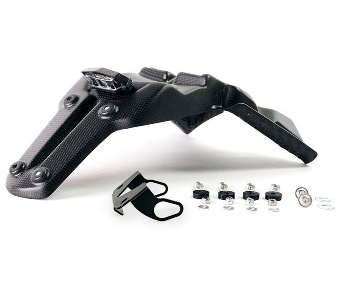 Korte koolstof kentekenplaathouder voor Yamaha Ténéré 700 (19-24)