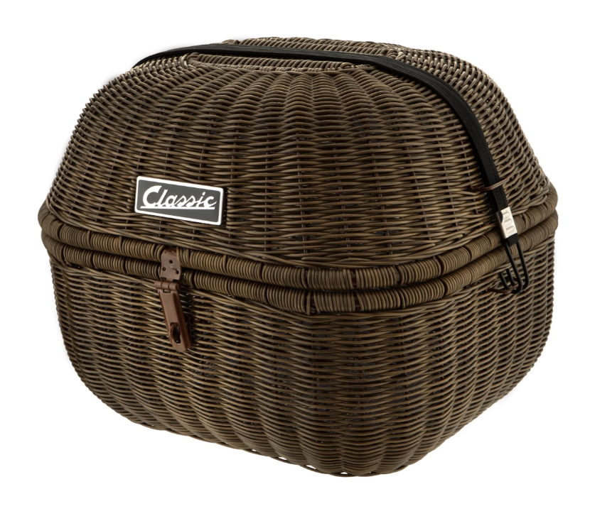 Bagagemandset "Classic" met bagagerek voor Vespa LX/LXV/S 50-150ccm, donkerbruin