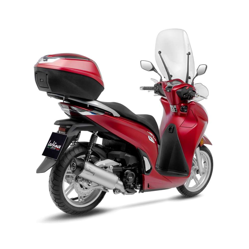 LeoVince uitlaatsysteem SBK LV One Evo voor Honda SH 350 i, roestvrij staal zilver, slip on, E-certificaat