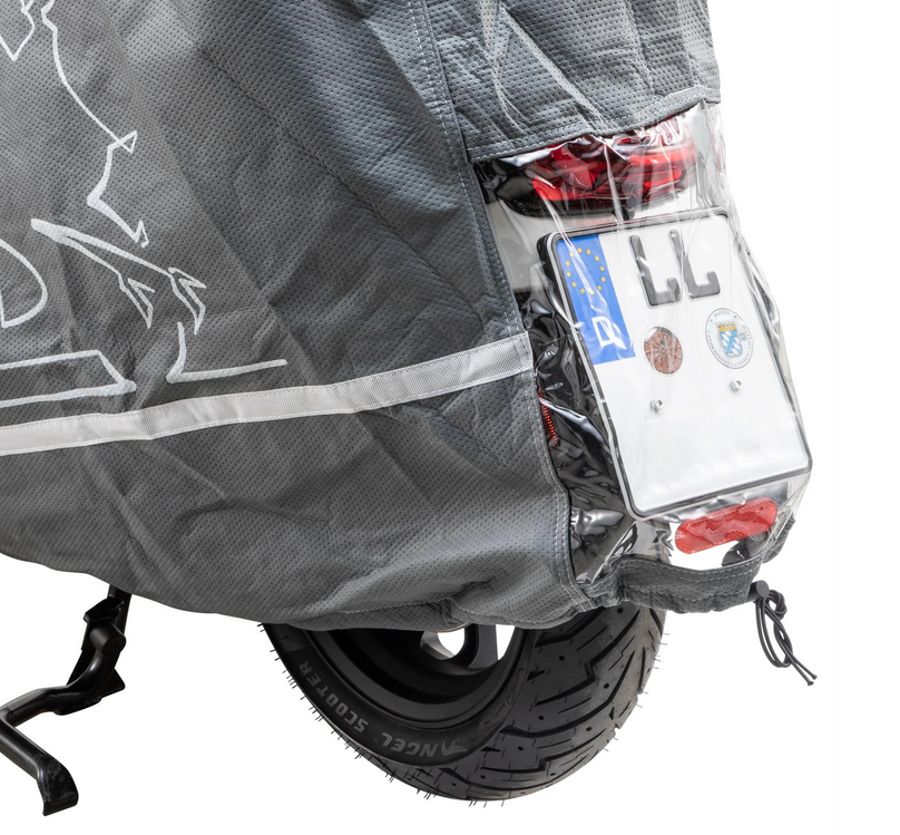 Inklapbare garage Indoor PREMIUM 2.0 voor Vespa ET2/ET4/LX/LXV/S/Primavera/Sprint, maat L, grijs
