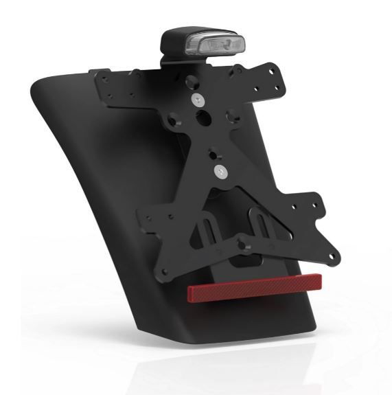Nummerplaathouder achterlicht RIZOMA voor Vespa GTS/GTS Super/GTV 125-300cc (`23-), zwart
