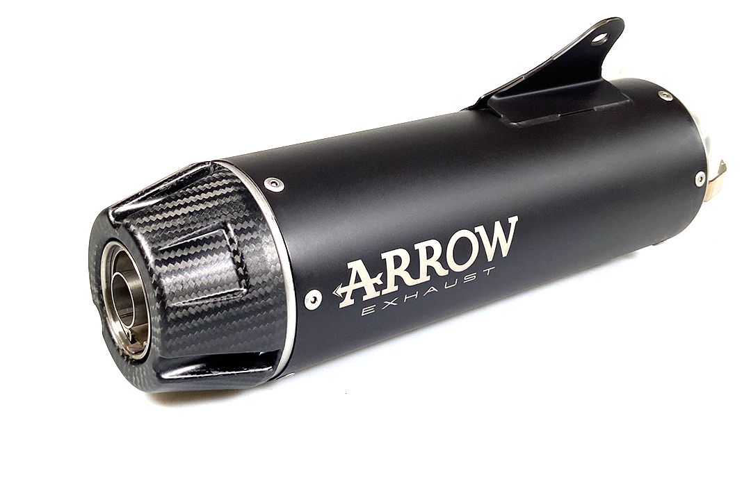 ARROW Uitlaat REBEL DARK Slip-On met eindkap van koolstofvezel voor Honda CMX 1100 Rebel (21-25)