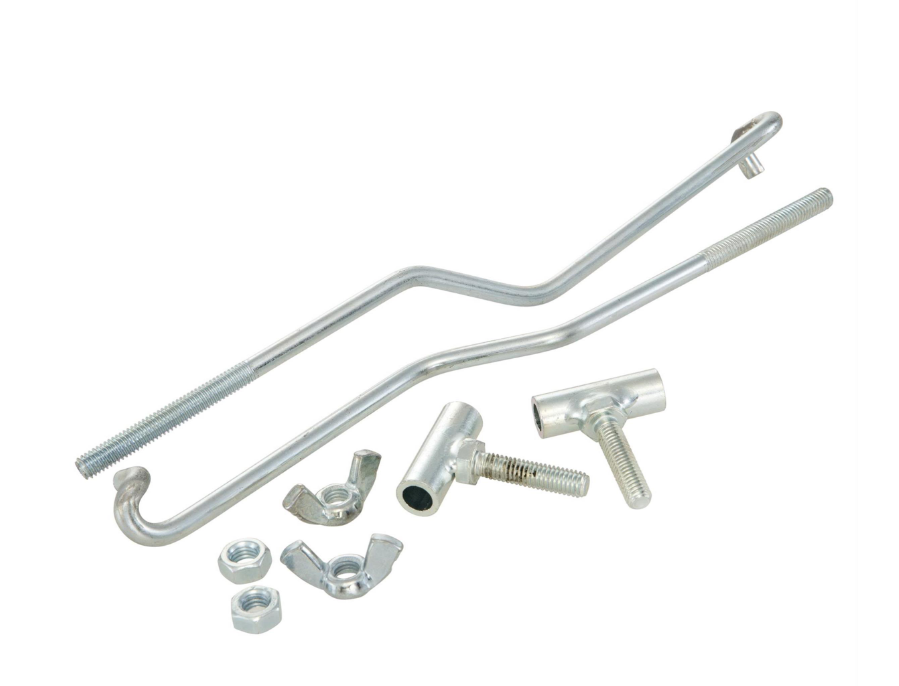 Bagagerek vooraan voor Vespa PX 80-200cc, opvouwbaar, chroom