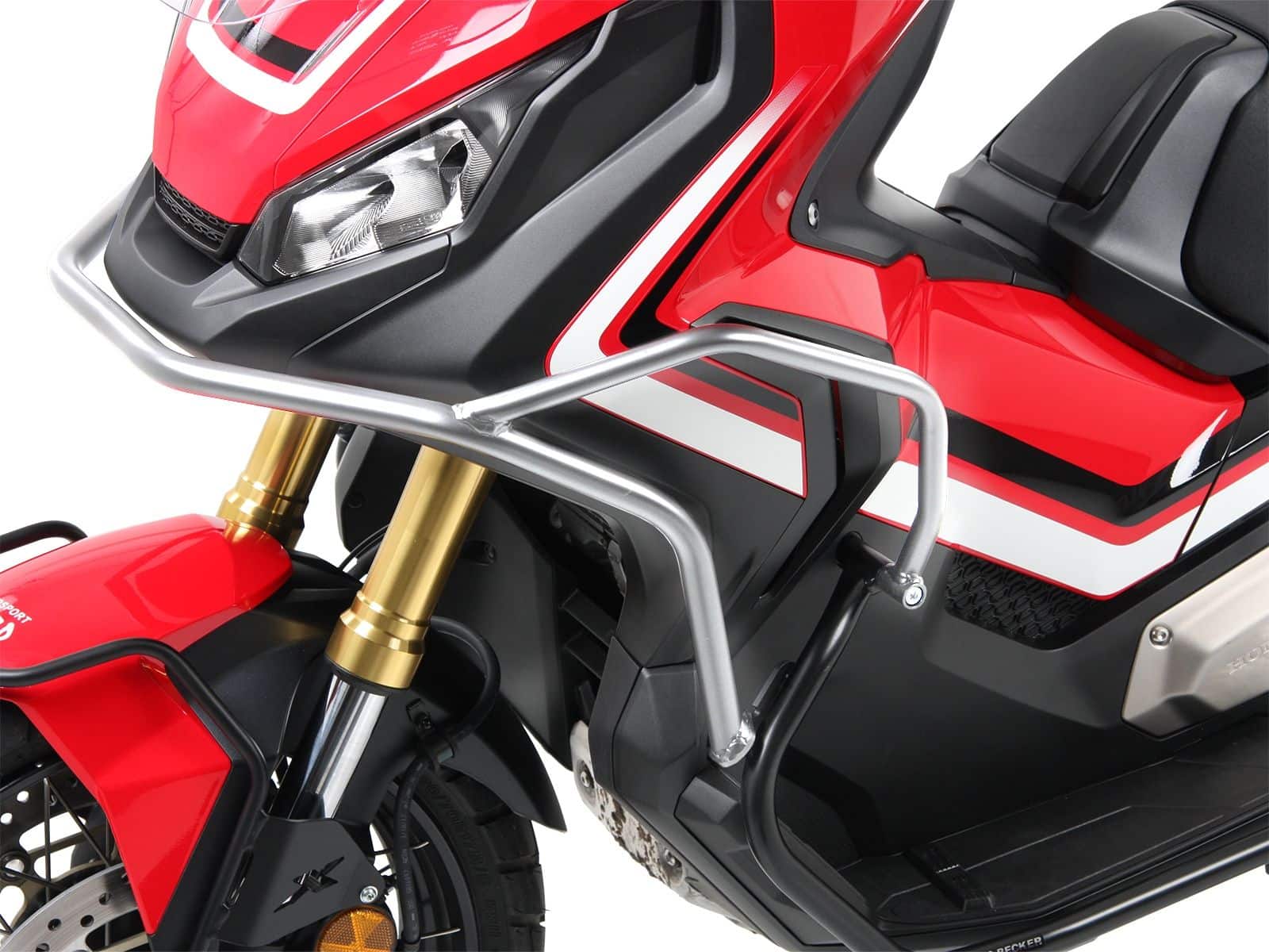 Voorbeschermbeugel zilver in combinatie met motorbeschermbeugel voor X-ADV 750 (17-20) Hepco & Becker