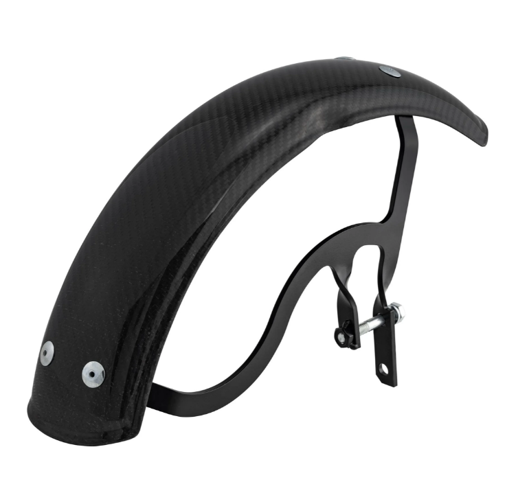 Spatbord Garelli EVO II voor Vespa PX 80-200ccm, carbon, houder zwart