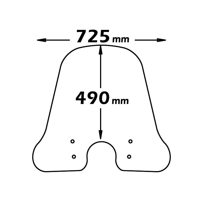 Hoog windscherm blank voor Vespa LX - Isotta